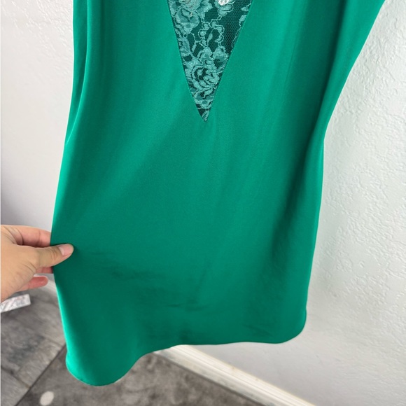 Vintage Gold Label Victorias Secret Green Lace Slip Dress - Picture 4 of 7